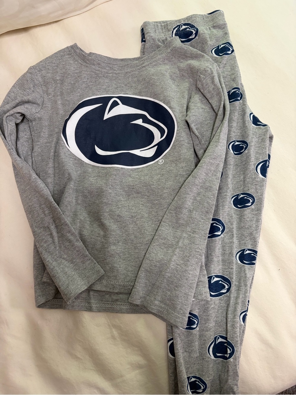 Penn State Grey Logo Pajama Set